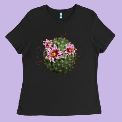 Arizona Fishhook Cactus Ladies Tee Designed By Lillyallendesigns