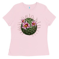 Bubblegum Pink arizona fishhook cactus Ladies Tee - LillyAllenDesigns