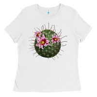 White arizona fishhook cactus Ladies Tee - LillyAllenDesigns