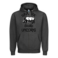 Charcoal Heather save the chubby unıcorns Zipper Hoodie - Bettercallsaul