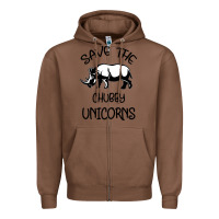 Chestnut save the chubby unıcorns Zipper Hoodie - Bettercallsaul