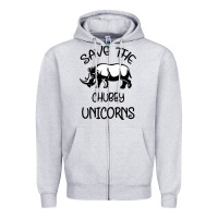 Save The Chubby Unıcorns Zipper Hoodie | Teevron
