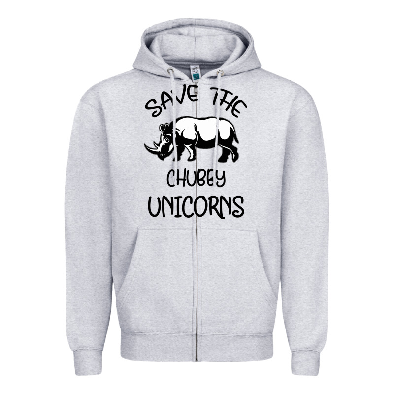 Save The Chubby Unıcorns Zipper Hoodie by Bettercallsaul | Teevron