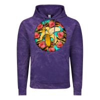 Cloud Purple banana and strawberries with tiger pattern Vintage Hoodie - BarkalooDesign