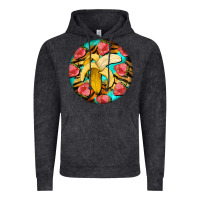 Vintage Black banana and strawberries with tiger pattern Vintage Hoodie - BarkalooDesign