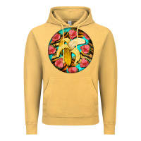 Vintage Mustard banana and strawberries with tiger pattern Vintage Hoodie - BarkalooDesign