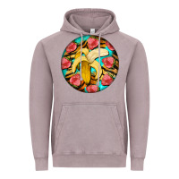 Vintage Zinc banana and strawberries with tiger pattern Vintage Hoodie - BarkalooDesign