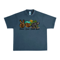 Midnight Navy peace love sloth bear Urban Heavy Tee - LillyAllenDesigns