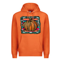 Carrot leopard pumpkin with serape background Premium Hoodie - RanaPortraitStore