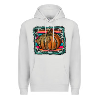 Dove Grey leopard pumpkin with serape background Premium Hoodie - RanaPortraitStore