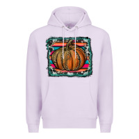 Lilac leopard pumpkin with serape background Premium Hoodie - RanaPortraitStore