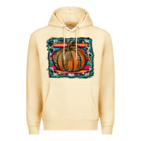 Pina Colada leopard pumpkin with serape background Premium Hoodie - RanaPortraitStore