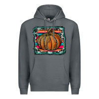 Rock leopard pumpkin with serape background Premium Hoodie - RanaPortraitStore