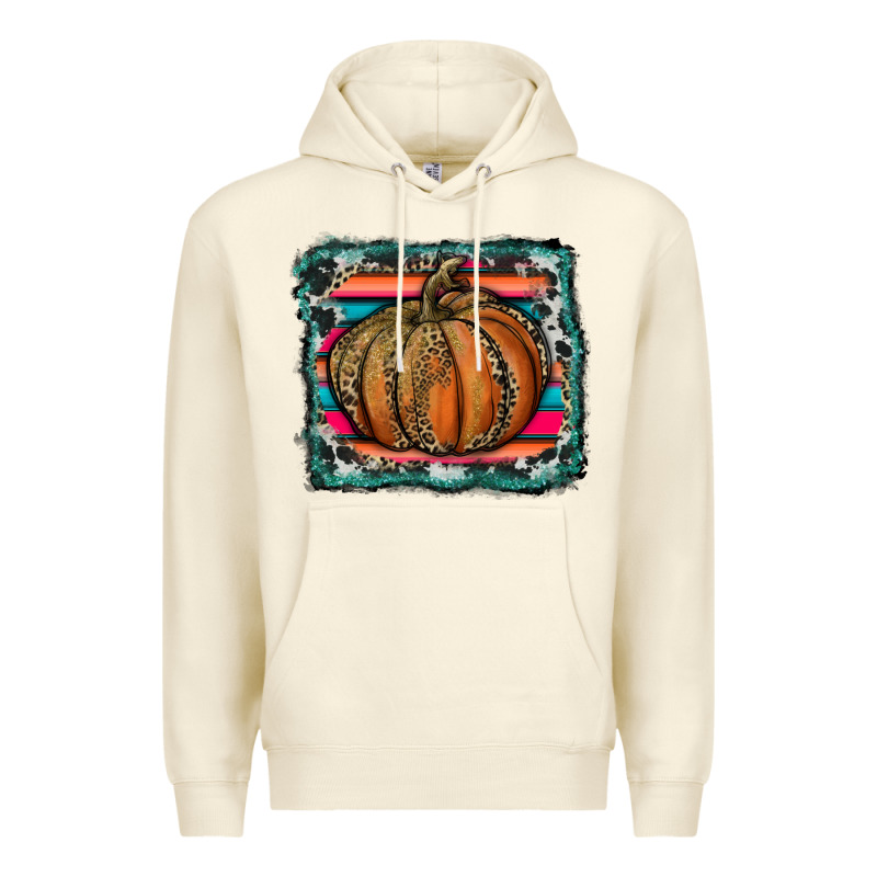 Leopard Pumpkin With Serape Background Premium Hoodie by RanaPortraitStore | Teevron