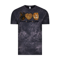 Cloud Black Peace Love Lion Head Vintage Tee - LillyAllenDesigns