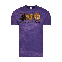 Cloud Purple Peace Love Lion Head Vintage Tee - LillyAllenDesigns