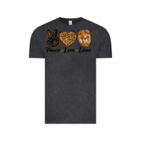 Vintage Black Peace Love Lion Head Vintage Tee - LillyAllenDesigns