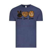 Vintage Denim Peace Love Lion Head Vintage Tee - LillyAllenDesigns