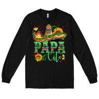Black papa cito with sunflowers and sombrero Long Sleeve Tee - Artiststas