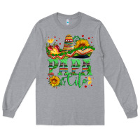 Heather Grey papa cito with sunflowers and sombrero Long Sleeve Tee - Artiststas