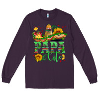 Plum papa cito with sunflowers and sombrero Long Sleeve Tee - Artiststas