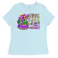 Baby Blue king cake calories dont count Ladies Tee - RacoonDesign