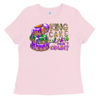 Bubblegum Pink king cake calories dont count Ladies Tee - RacoonDesign