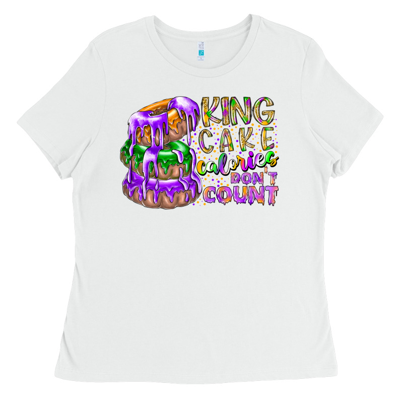 King Cake Calories Dont Count Ladies Tee by RacoonDesign | Teevron