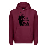 Burgundy kill your television Premium Hoodie - artisFamous