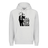 Dove Grey kill your television Premium Hoodie - artisFamous