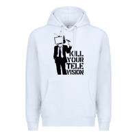 White kill your television Premium Hoodie - artisFamous