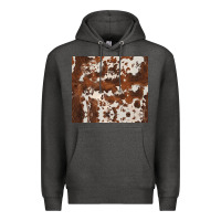 Charcoal Heather brown cowhide Premium Hoodie - BarkalooDesign