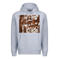 Heather Grey brown cowhide Premium Hoodie - BarkalooDesign