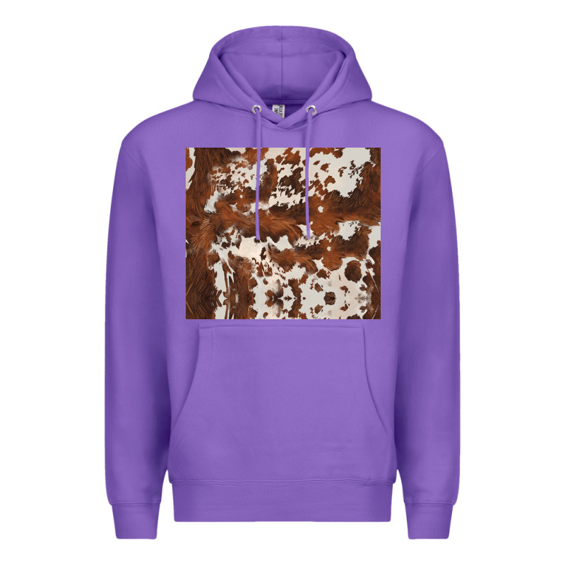 Brown Cowhide Premium Hoodie by BarkalooDesign | Teevron
