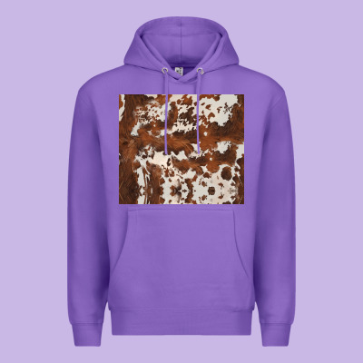 Brown Cowhide Premium Hoodie Designed By Barkaloodesign