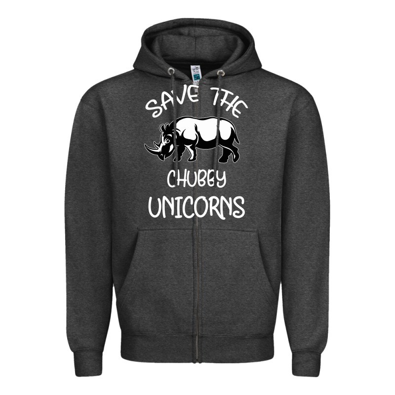 Save The Chubby Unıcorns Zipper Hoodie by Bettercallsaul | Teevron