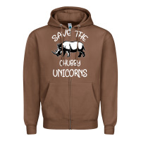 Chestnut save the chubby unıcorns Zipper Hoodie - Bettercallsaul