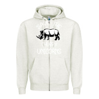 Oatmeal Heather save the chubby unıcorns Zipper Hoodie - Bettercallsaul