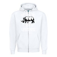 White save the chubby unıcorns Zipper Hoodie - Bettercallsaul