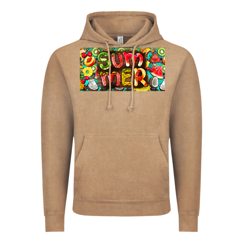 Summer With Fruits License Plate Vintage Hoodie by BarkalooDesign | Teevron