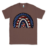 Chestnut USA American Flag Rainbow Classic Tee - Jasminsmagicworld