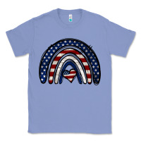 Colony Blue USA American Flag Rainbow Classic Tee - Jasminsmagicworld