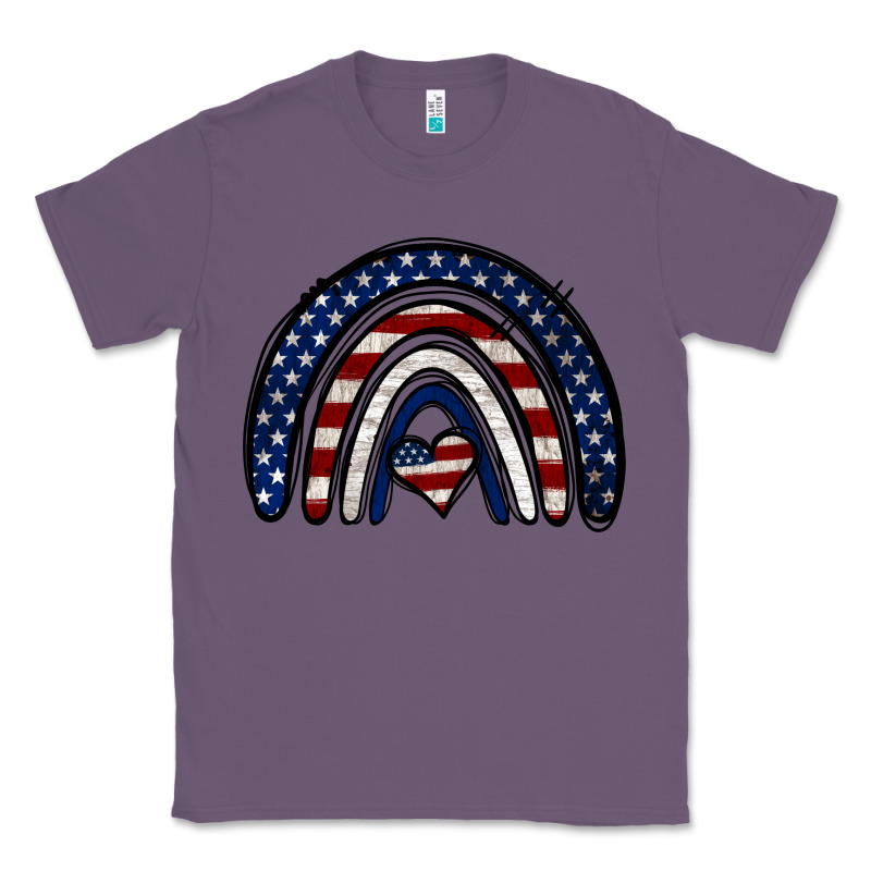 Usa American Flag Rainbow Classic Tee by Jasminsmagicworld | Teevron