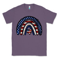 Lavender USA American Flag Rainbow Classic Tee - Jasminsmagicworld