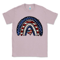 Lilac USA American Flag Rainbow Classic Tee - Jasminsmagicworld