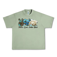 Oil Green peace love polar bear Urban Heavy Tee - LillyAllenDesigns
