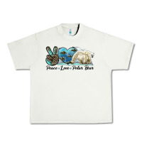 Pistachio peace love polar bear Urban Heavy Tee - LillyAllenDesigns