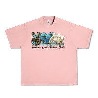 Salmon peace love polar bear Urban Heavy Tee - LillyAllenDesigns