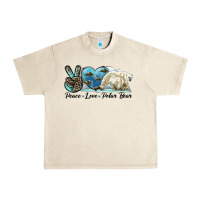 Sandshell peace love polar bear Urban Heavy Tee - LillyAllenDesigns