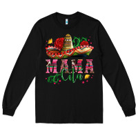 Black mama cita with sombrero hat and roses Long Sleeve Tee - Artiststas